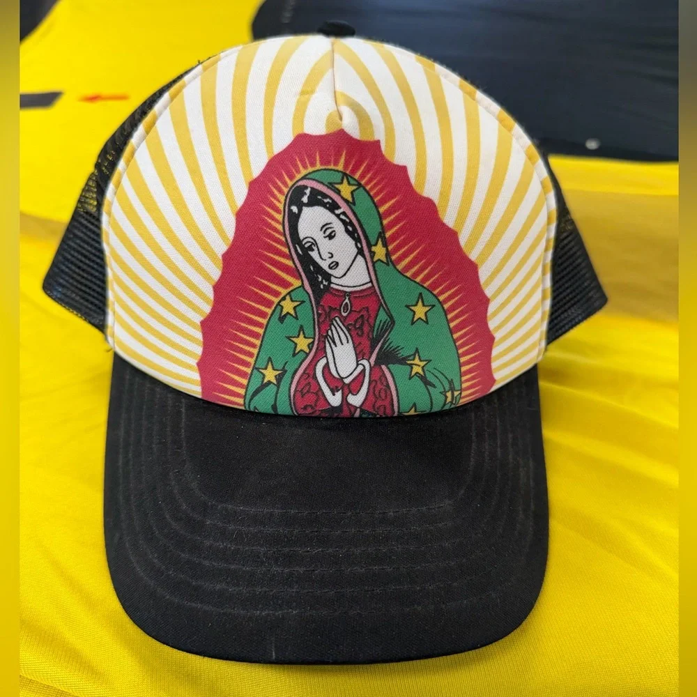 Our Lady of Guadalupe Mesh Adjustable Trucker Billed Cap Hat Unisex